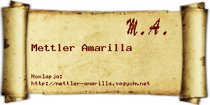 Mettler Amarilla névjegykártya